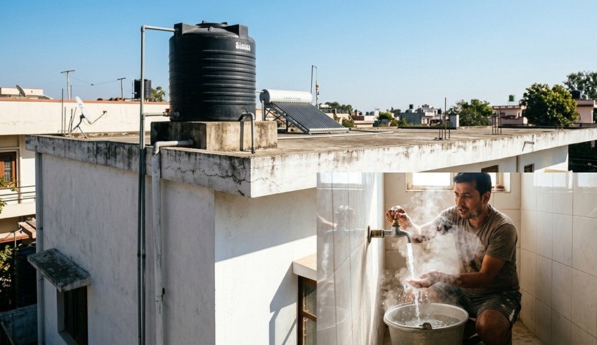 Water tank summer maintenance