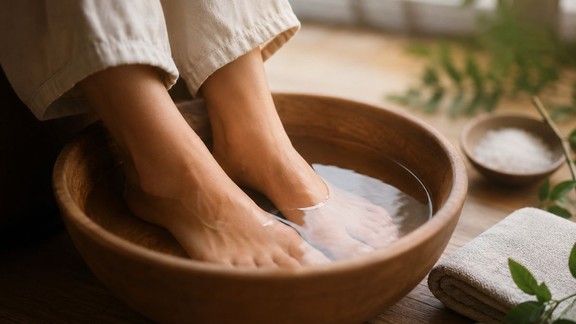 Foot soaking, stroke prevention, unverified claim, high blood pressure, blood circulation, medical checkups, SMART acronym,Japanese Health Secrets