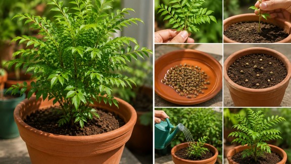 curry leaves planting tips | gardening tips | how to plant curry leaves at pot