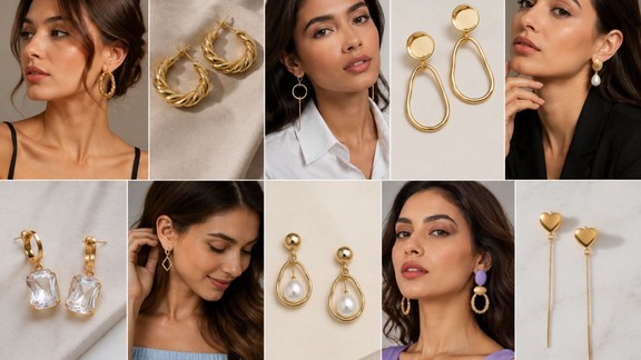 Earring designs for western outfit | earrings for western look | earrings design western
