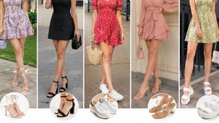 heels for short dresses | What kind of heels go with short dresses | heels to wear with shorts