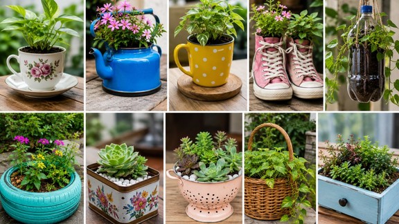 waste material garden ideas | gardening tips | kin chizon mein paudhe laga sakte hain