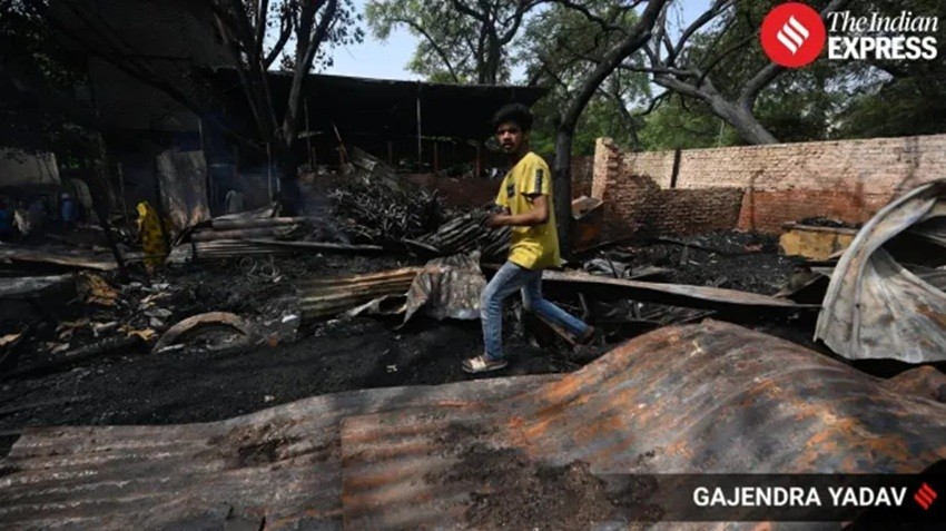 30 huts destroyed