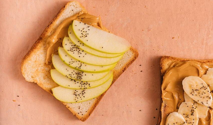 Apple Peanut Butter Toast