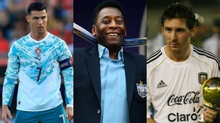 Cristiano Ronaldo Pele Lionel Messi FIFA World Cup Records Forever, Pele World Cup record, Messi World Cup Golden Ball, Ronaldo World Cup goals