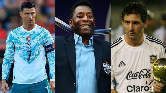 Cristiano Ronaldo Pele Lionel Messi FIFA World Cup Records Forever, Pele World Cup record, Messi World Cup Golden Ball, Ronaldo World Cup goals