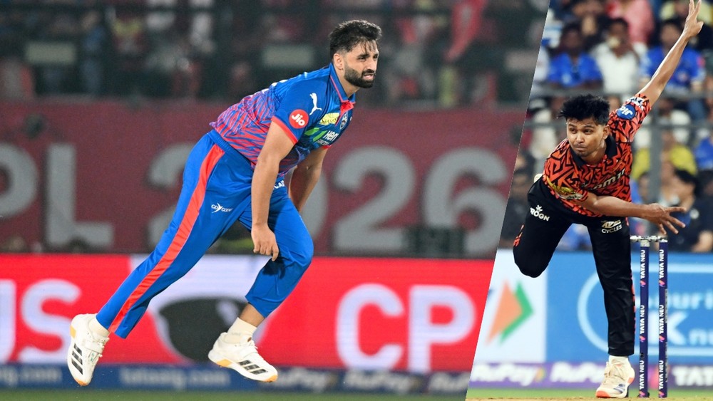 जम्मू-कश्मीर के तेज गेंदबाज आकिब नबी डार और उत्तर प्रदेश के लेग स्पिनर जीशान अंसारी। (फोटो सोर्स- एएनआई)