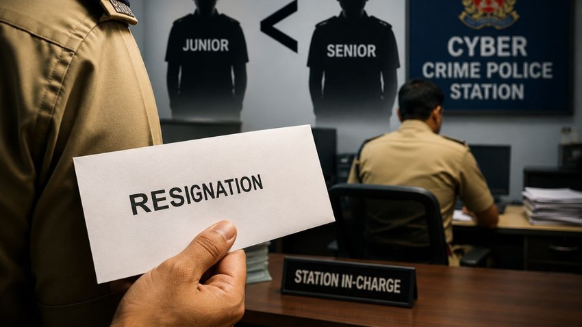 can not work under junior Kanpur cyber cell inspection resigns probe begin