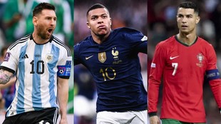 Lionel Messi Argentina, Kylian Mbappe france, cristiano ronaldo Portugal, FIFA World Cup