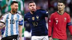 Lionel Messi Argentina, Kylian Mbappe france, cristiano ronaldo Portugal, FIFA World Cup