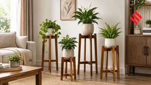 Living Room Wooden Plant Stands