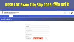 RSSB LDC Exam City 2026, RSSB LDC Exam City slip 2026, RSSB LDC Exam date 2026, Rajasthan Staff Selection Board, rssb.rajasthan.gov.in