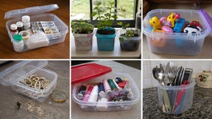 Ways to Reuse Plastic container | kitchen plastic container uses | kitchen plastic container reuse ideas