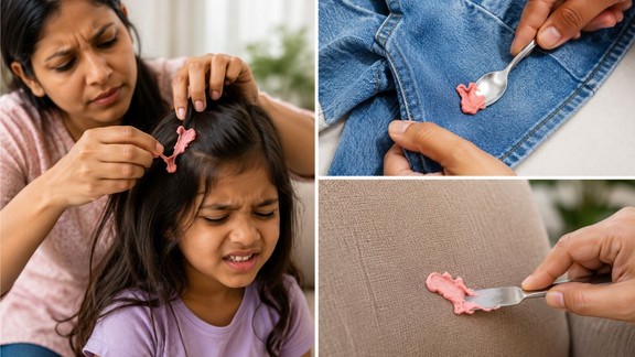 chewing gum ko kaise hataye | how-to-remove-chewing-gum