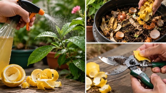 lemon peel uses in garden | ways to use lemon peel | how to use lemon peel for plants