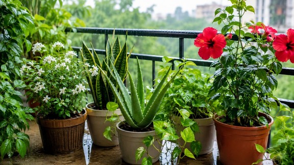 monsoon plants for balcony | monsoon balcony terrace garden plants | best plants for balcony during monsoon
