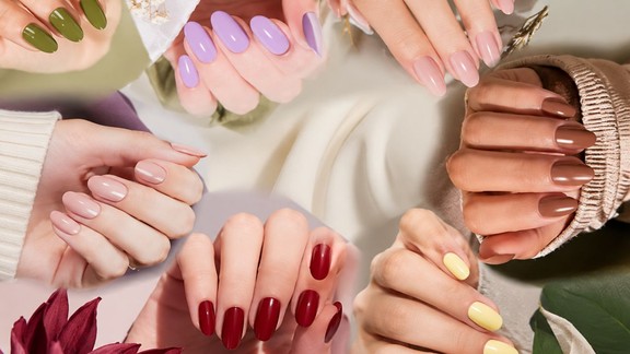 trending-nail-polish-shades | mocha-brown | cherry-red