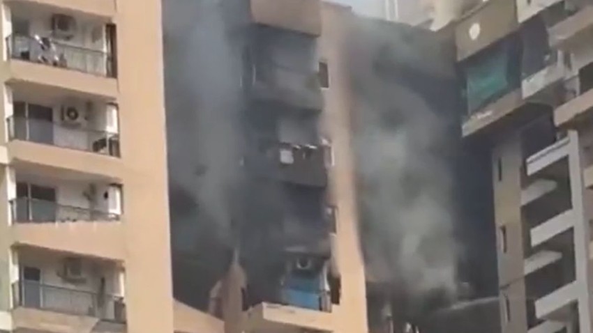 uttar pradesh | fire break | noida society |
