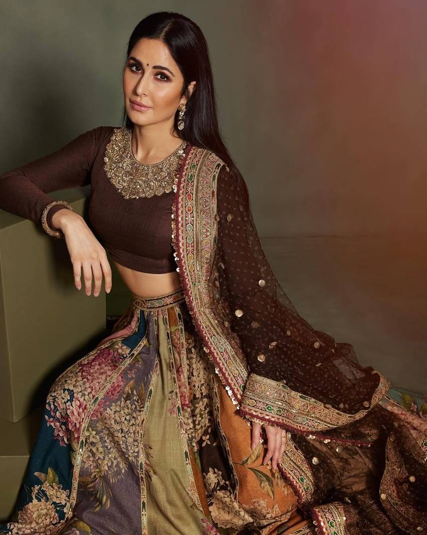 Brown Lehenga Set