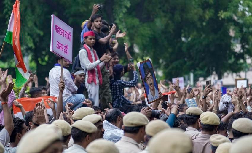 Abhijeet Dipke CJP protest in Delhi