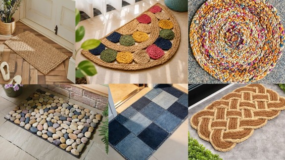 diy doormat ideas | how to make doormat at home | waste material doormat ideas