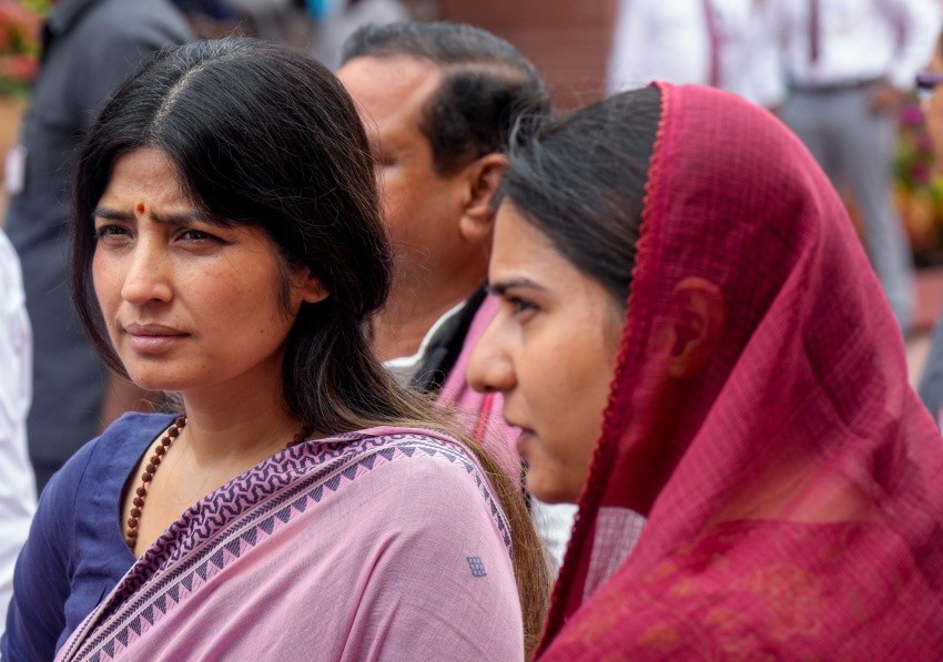 Dimple Yadav in Jantar Mantar Protest