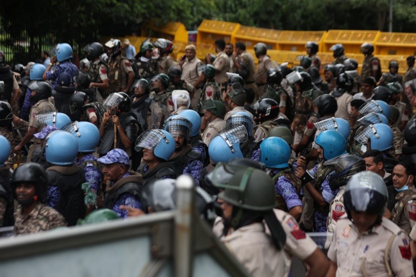 Police on Jantar Mantar