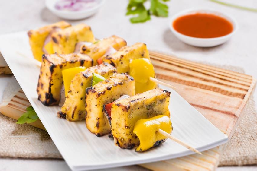 Grilled Masala Paneer Cubes