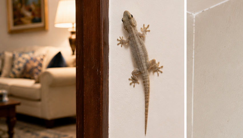 why lizards appear during rainy season