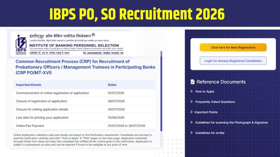 IBPS PO SO Recruitment 2026, IBPS PO Recruitment 2026, IBPS SO Recruitment 2026, IBPS PO SO Apply Online 2026, IBPS PO Vacancy 2026 IBPS SO Vacancy 2026