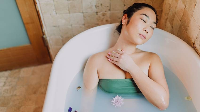 Japanese evening bath