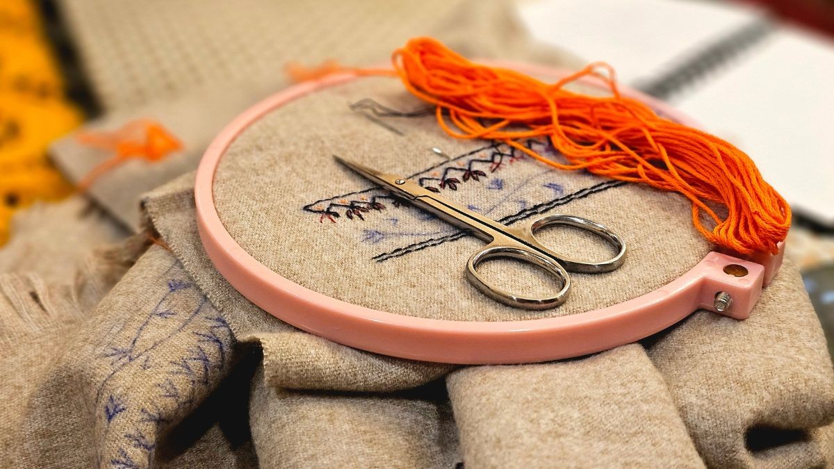 Kantha embroidery
