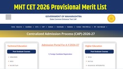 MHT CET 2026 Provisional Merit List: एमएचटी सीईटी 2026 प्रोविजनल मेरिट लिस्ट जारी, 25 जुलाई तक आपत्ति दर्ज करें; इस दिन आएगी फाइनल मेरिट लिस्ट
