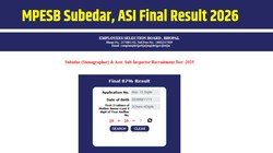 MPESB Subedar, ASI Final Result 2026 Out:एमपीईएसबी सुबेदार (स्टेनोग्राफर) और एएसआई भर्ती का फाइनल रिजल्ट जारी, esb.mp.gov.in पर ऐसे करें चेक