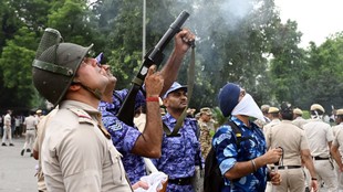 RAF, anti-riot gun, Jantar Mantar, Delhi Police, CJP Protest, Rapid Action Force