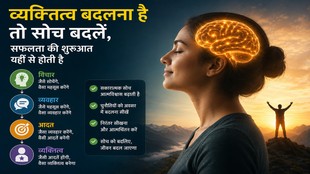 सकारात्मक सोच, मस्तिष्क और व्यक्तित्व विकास के संबंध को दर्शाती प्रतीकात्मक फीचर इमेज।