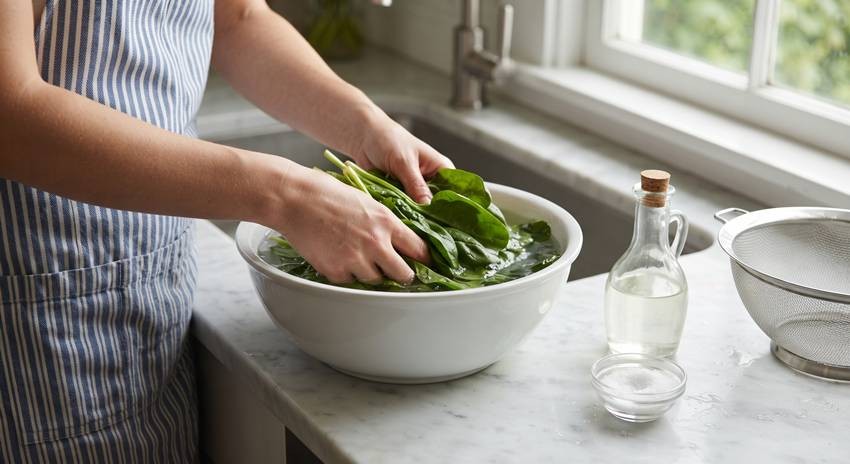 Use A Salt Or Vinegar Solution