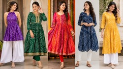 कैजुअल लुक से लेकर खास मौके तक, बांधनी प्रिंट कुर्ती के ये डिजाइन देंगे एलिगेंट और स्टाइलिश लुक