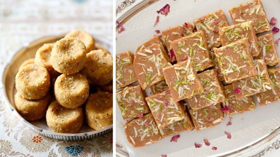 Roasted Gram and Jaggery Ladoo | Bhune chane ki barfi