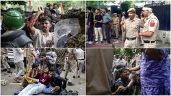 CJP Protest: किसी के नाक तो किसी के सिर पर लगी चोट, झकझोर देंगी प्रदर्शन की ये तस्वीरें