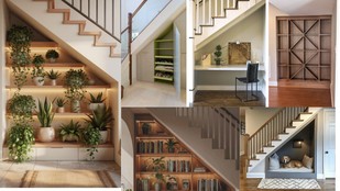 how to use space under stairs | creative ways to use space under stairs | tips to use stairs blank space