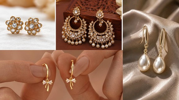 jewellery ideas for Indian look | earrings for salwar suit | earrings designs