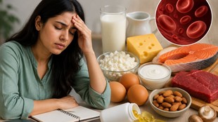Vitamin B12 deficiency symptoms, विटामिन बी12 की कमी के लक्षण, Vitamin B12 deficiency in Hindi, शरीर में कमजोरी के कारण, विटामिन बी12 फूड्स, Vitamin B12 test and prevention