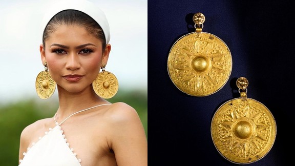 zendaya gold disc earring | zendaya gold disc earring history | zendaya earrings history