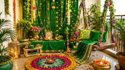 हरियाली तीज की सुबह करें घर की सजावट, फूल, झूले और हरे रंग से बनाएं फेस्टिव कॉर्नर