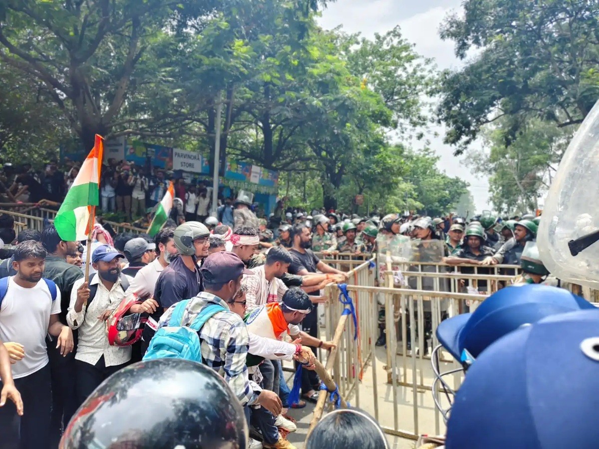 Students Defy Heavy Security