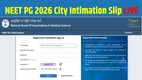 NEET PG 2026, NEET PG City Intimation Slip, NEET PG Exam Date, NBEMS, Medical Entrance Exam, NEET PG Admit Card, NEET PG Latest News