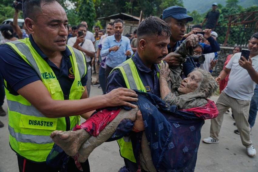 Photos of Nepal flood