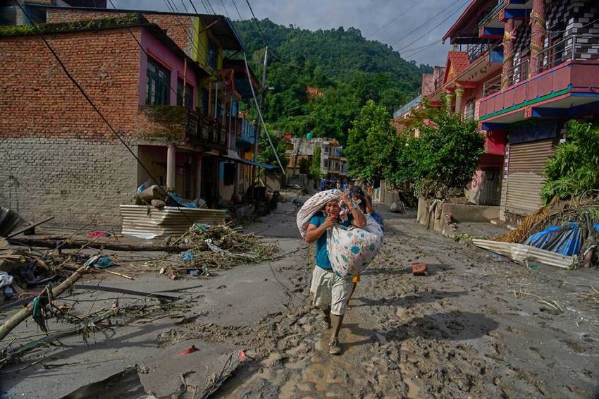 Flood devastation in Nepal
