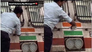 Indian Railways, railway worker, Indian flag